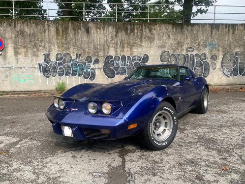 Chevrolet corvette C3 5.7 V8 « L82 », Auto's, Oldtimers, Bedrijf, Chevrolet, Benzine, Coupé, 2 deurs, Automaat, Blauw, Zwart, Leder