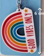 sleutelhanger regenboogkleuren - Good Vibes Only - NIEUW, Ophalen, Nieuw