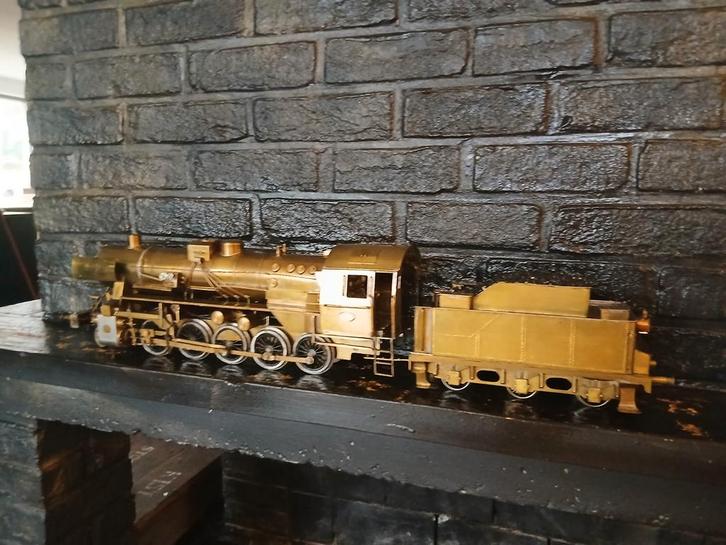 volledig koperen handgemaakte trein, werkend, Antiek en Kunst, Antiek | Brons en Koper, Ophalen of Verzenden