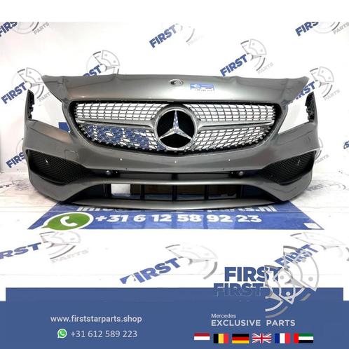 W117 CLA FACELIFT AMG VOORBUMPER COMPLEET berg grijs 787 ORI, Auto-onderdelen, Carrosserie, Bumper, Mercedes-Benz, Voor, Gebruikt