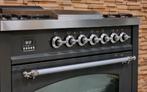 🔥Luxe Fornuis Boretti 90 cm antraciet rvs GASOVEN frytop, 60 cm of meer, Ophalen of Verzenden, Zo goed als nieuw, Energieklasse A of zuiniger