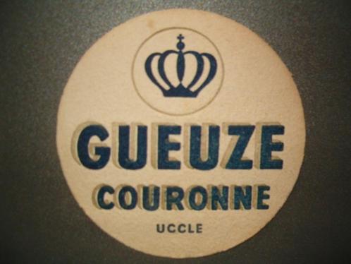 Bierviltje De Kroon Brussel 6, Verzamelen, Biermerken, Gebruikt, Viltje(s), Ophalen of Verzenden