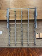Klimrek Speelzaal Gymzaal 207 x 370 bxh Sporthal artikelen, Ophalen, Overige materialen, Benen, Gebruikt
