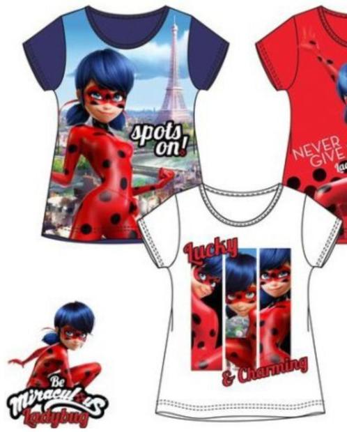 Miraculous Ladybug t-shirt - Maat 104 - Blauw of Wit - SALE, Kinderen en Baby's, Kinderkleding | Maat 104, Nieuw, Meisje, Shirt of Longsleeve