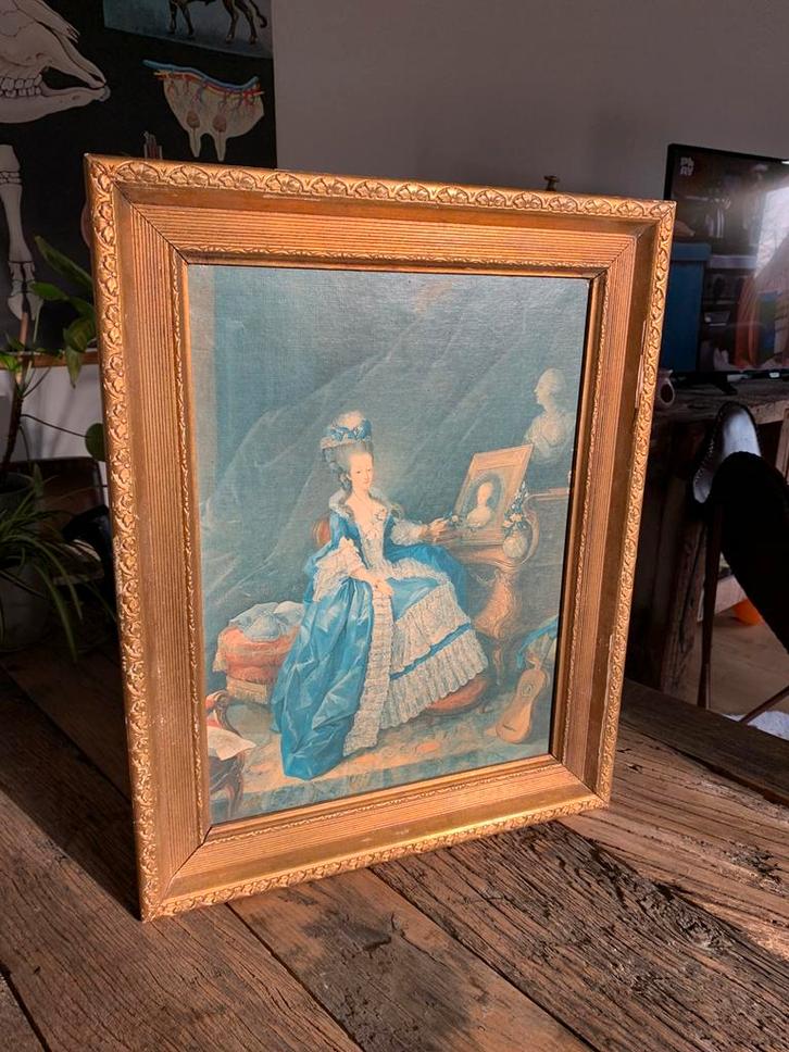 Cadre ancien - portrait rococo princesse Marie-Thérèse, Antiquités & Art, Art | Peinture | Classique, Enlèvement ou Envoi