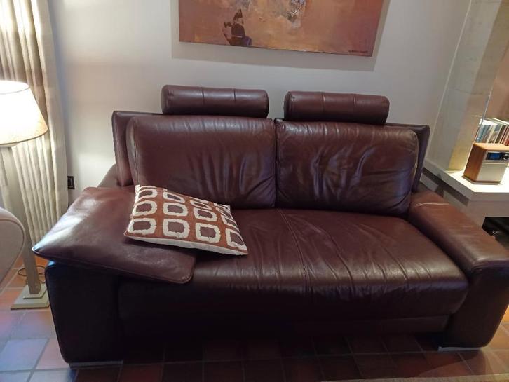 salon, Maison & Meubles, Canapés | Coins salons complets, Utilisé, Cuir, Enlèvement