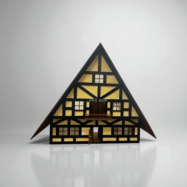 Vintage poppenhuis / doll house / modelbouw, Verzamelen, Poppenhuizen en Toebehoren, Zo goed als nieuw, Poppenhuis, Ophalen of Verzenden