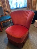 Oud vintage / antiek laag zeteltje, Huis en Inrichting, Fauteuils, Ophalen, Zo goed als nieuw
