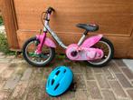 Kinderfiets met helm, Fietsen en Brommers, Ophalen, Zo goed als nieuw