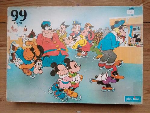 Puzzel Disney Mickey en Minnie Mouse schaatsen, 99 stuks, Kinderen en Baby's, Speelgoed | Educatief en Creatief, Gebruikt, Puzzelen