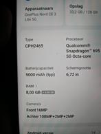 Oneplus Nord CE 3 lite 5G + snellader, Telecommunicatie, Mobiele telefoons | Overige merken, Ophalen of Verzenden, Zo goed als nieuw