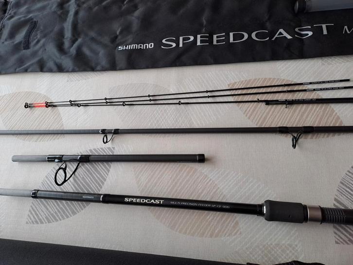 Shimano multi feeder speedcast 3,60m/3,90m, Watersport en Boten, Hengelsport | Witvissen, Zo goed als nieuw, Ophalen
