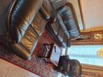Lederen salon, Huis en Inrichting, Ophalen, Gebruikt, Hout