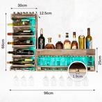 Wijnrek met led licht | thuisbar | GRATIS LEVERING, Huis en Inrichting, Verzenden, -, Nieuw, YORBAY