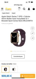 Apple Watch Series 7 GPS + Cellular 45mm inox gold, Handtassen en Accessoires, Smartwatches, Ophalen of Verzenden, Zo goed als nieuw