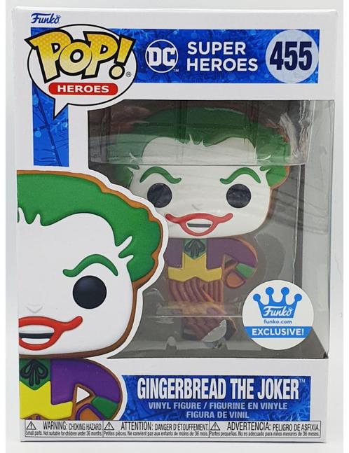 Funko POP DC Super Heroes Gingerbread The Joker (455), Collections, Jouets miniatures, Comme neuf, Envoi