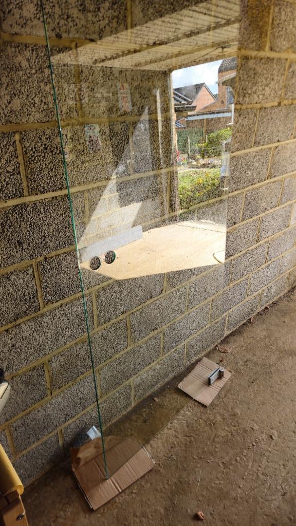 Porte en verre, Doe-het-zelf en Bouw, Deuren en Vliegenramen, Zo goed als nieuw, Binnendeur, 200 tot 215 cm, 80 tot 100 cm, Glas