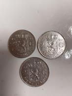 3 x 2 1/2 gulden Nederland VF, Postzegels en Munten, 2½ gulden, Koningin Juliana, Losse munt, Verzenden
