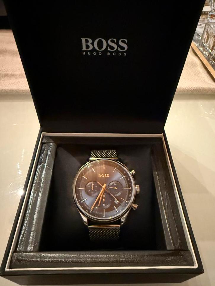 Hugo boss horloge, Handtassen en Accessoires, Horloges | Heren, Zo goed als nieuw, Staal, Ophalen