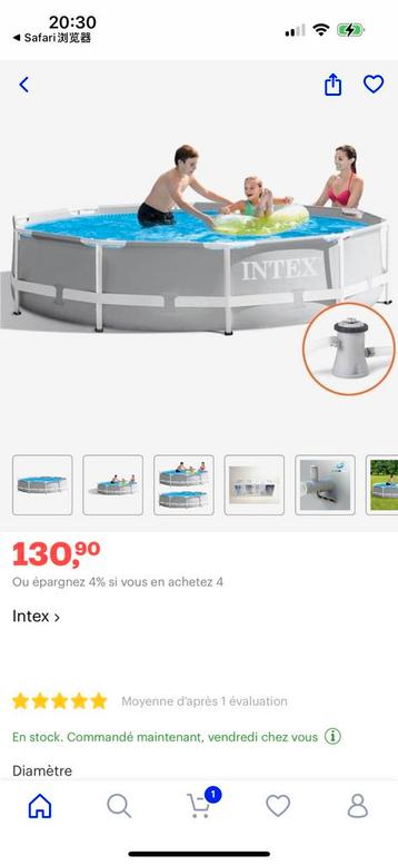 Intex piscine prima 305 cm (package complet possible)