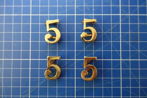 ABL #61 - CIJFER 5 VOOR UNIFORM (set), Verzamelen, Militaria | Algemeen, Landmacht, Embleem of Badge, Ophalen of Verzenden