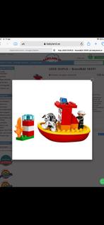 Duplo set brandweerspuitboot, Kinderen en Baby's, Speelgoed | Duplo en Lego, Ophalen of Verzenden, Zo goed als nieuw, Complete set