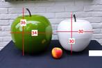 Appels. Groen H.36cm. Wit H.30cm. Hoogglans. Decoratie., Ophalen
