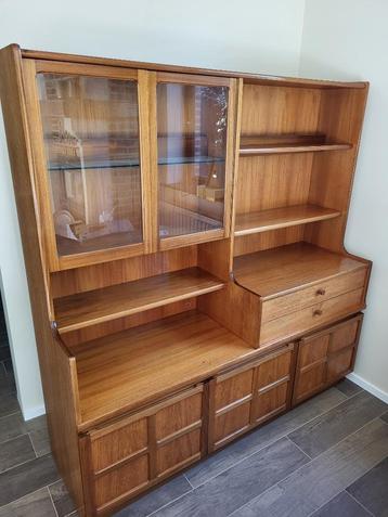 Vintage Boekenkast / Hoge Wandkast Nathan Furniture beschikbaar voor biedingen