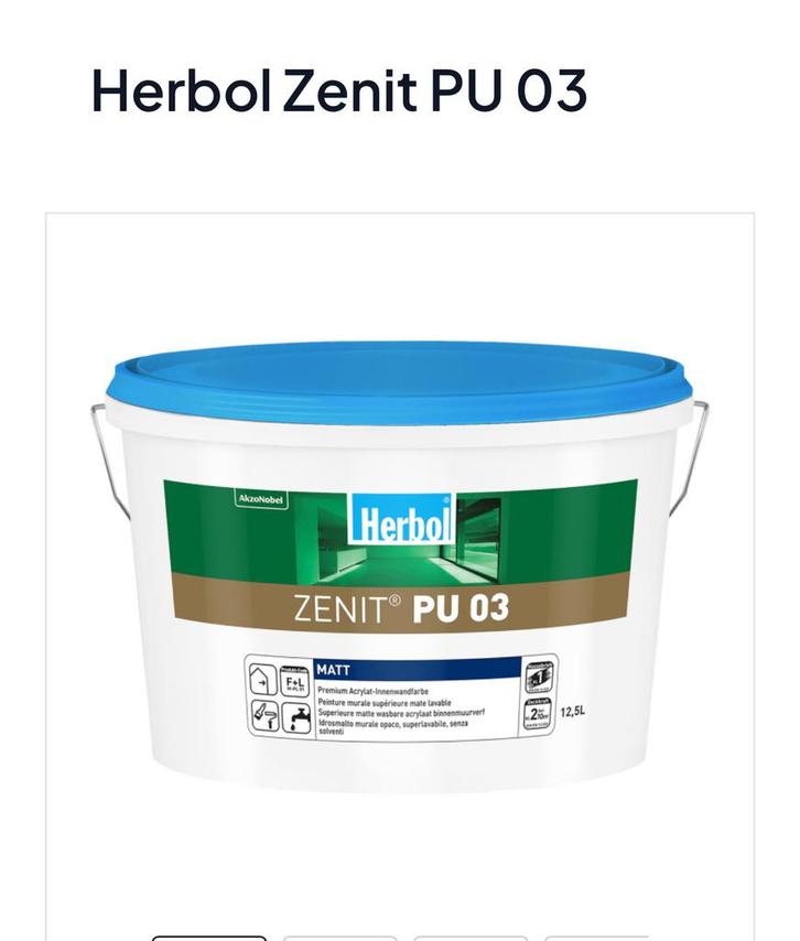 Peinture Herbol Pu-03, Doe-het-zelf en Bouw, Verf, Beits en Lak, Zo goed als nieuw, Verf, Ophalen of Verzenden