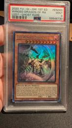 PSA 9 (Mint) The Winged Dragon of Ra (Ghost Rare), Enlèvement ou Envoi, Neuf, Cartes en vrac, Foil