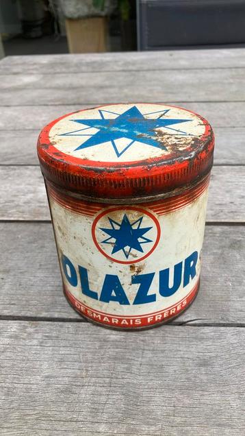 Boîte ancienne : graisse OLAZUR de Desmarais Frères, Enlèvement, Utilisé
