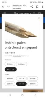Robinia hardhout palen, Doe-het-zelf en Bouw, Hout en Planken, Ophalen, Nieuw