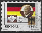 Senegal 1992 - Yvert 1011 - Konrad Adenauer - 180 F (ST), Timbres & Monnaies, Timbres | Afrique, Affranchi, Envoi