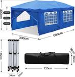 Opvouwbare partytent 3 x 6 met zijwanden NIEUW IN VERPAKKING, Tuin en Terras, Ophalen, Nieuw, Partytent