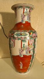 Antieke Chinese vaas 45cm originele Famille rose 1950, Ophalen of Verzenden