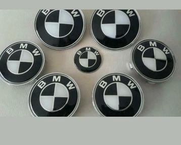 Bmw emblemen set van 7 logo's > zwart wit f15 e60 e90 e39