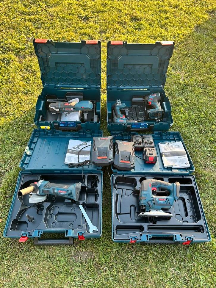 5-delige combiset Bosch Professional, Doe-het-zelf en Bouw, Gereedschap | Boormachines, Zo goed als nieuw, Ophalen