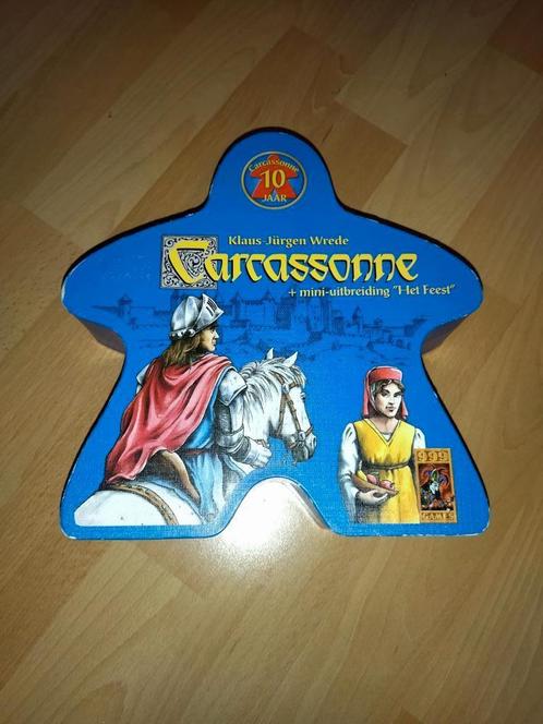 Carcassonne: 10 Jaar Jubileum incl "Het Feest", Hobby en Vrije tijd, Gezelschapsspellen | Bordspellen, Gebruikt, Een of twee spelers