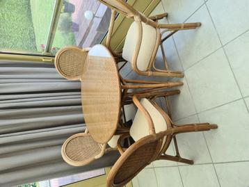 Ronde rotantafel met 4 stoelen, Enlèvement