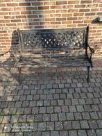 Banc e jardin pieds en fonte ,dossier en fonte, Ophalen of Verzenden, Gebruikt