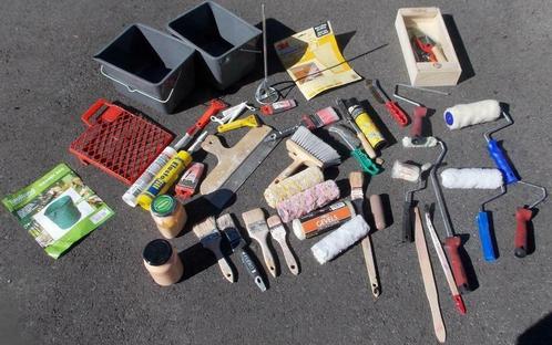 Lot de peintures et outils de peinture et outils Jardinage., Bricolage & Construction, Matériel de peinture, Utilisé, Autres types