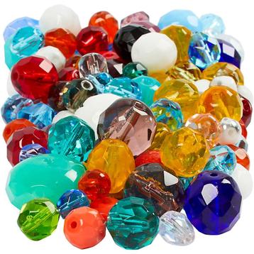 Mélange de perles en verre à facettes 400 gr