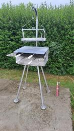 barbecue  inox, Tuin en Terras, Houtskoolbarbecues, Ophalen, Zo goed als nieuw, Met accessoires
