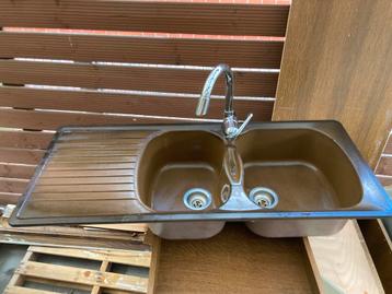 Spoelbak - gootsteen keuken bruin 116 x 50 beschikbaar voor biedingen
