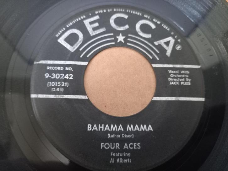 Four Aces ‎– Bahama Mama / You're Mine '7, Cd's en Dvd's, Vinyl Singles, Gebruikt, Single, Pop, 7 inch, Ophalen of Verzenden