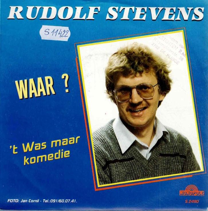 Vinyl, 7"   -   Rudolf Stevens – Waar ? / 't Was Maar Komedi, Cd's en Dvd's, Vinyl | Overige Vinyl, Overige formaten, Ophalen of Verzenden