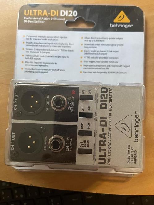 DI Box Behringer Ultra-DI DI20 - Nieuw, nooit gebruikt, Muziek en Instrumenten, Instrumenten | Toebehoren, Nieuw, Keyboard of Synthesizer