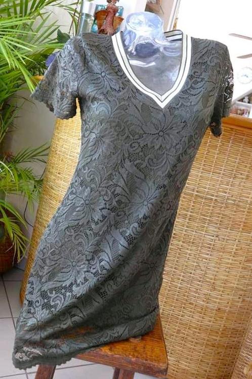 natuurlijk uitstralend leuke jurk, Kleding | Dames, Jurken, Gedragen, Maat 38/40 (M), Groen, Onder de knie, Ophalen of Verzenden