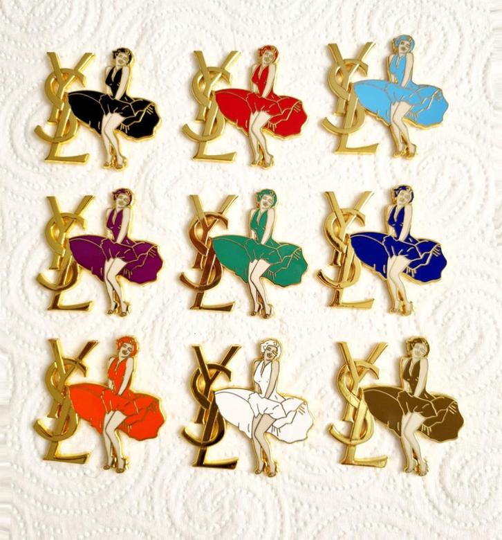 Magnifiques Pin's/broche YSL Marilyn Monroe, au choix, Collections, Broches, Pins & Badges, Neuf, Insigne ou Pin's, Envoi