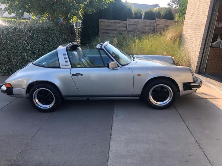 Porsche 911/targa/3.2, Autos, Porsche, Particulier, Essence, Coupé, 3 portes, Boîte manuelle, Argent ou Gris, Brun, Cuir et Tissu
